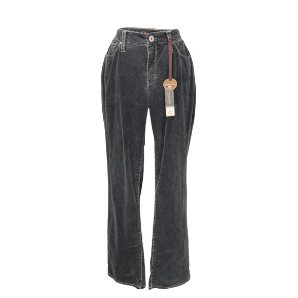 NEW Christopher Blue Women's Corduroy Pants Size 12 Gray/Black Stretch Boot Cut - Picture 1 of 9